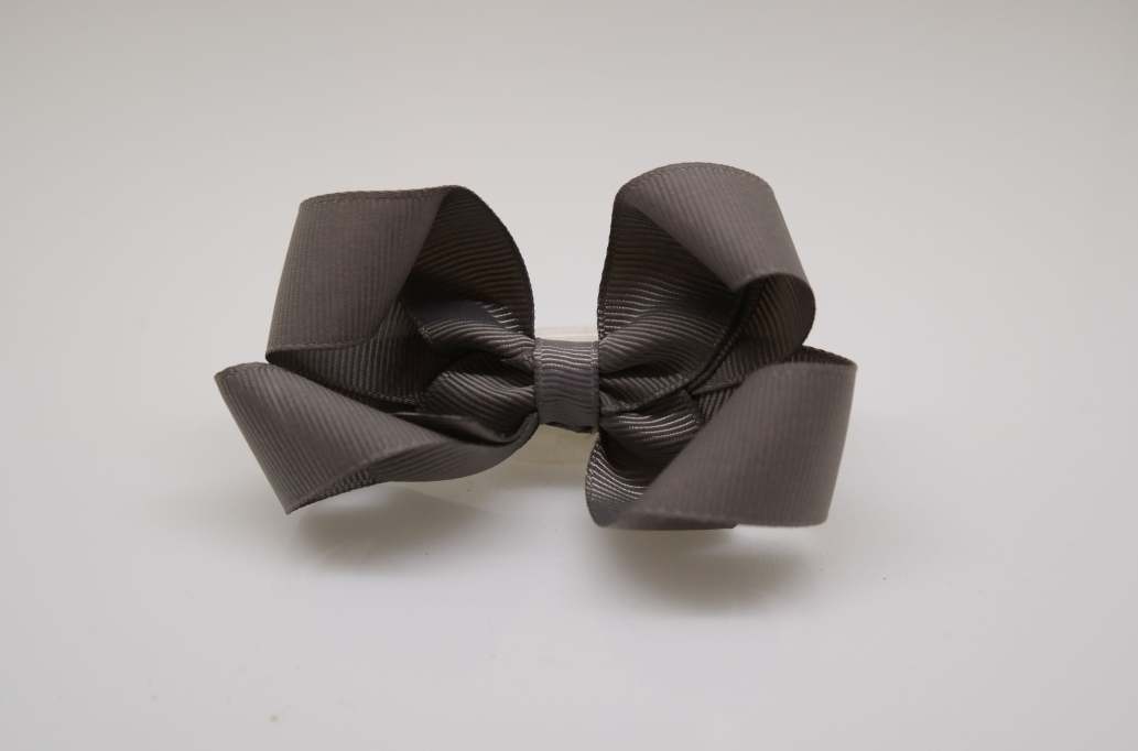Large pinwheel hair Bow with colors  Grey